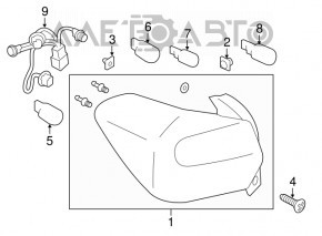 Lampa dreapta Subaru XV Crosstrek 13-17 noua, neoriginala.