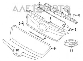 Основание решетки радиатора Subaru XV Crosstrek 13-17