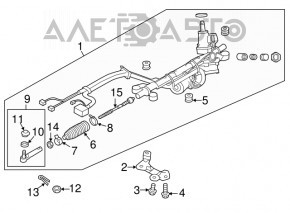 Bară de direcție dreapta Subaru Forester 14-18 SJ nou OEM original