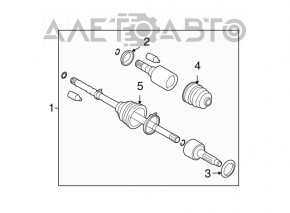 Ax cu roți față stânga pentru Subaru XV Crosstrek 13-17