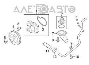 Помпа водяная Subaru Forester 14-18 SJ 2.5