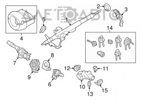 Подрулевой переключатель правый Subaru Forester 19- SK