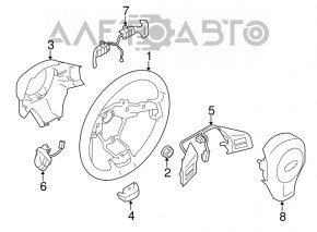 Руль голый Subaru Forester 14-18 SJ резина, черн