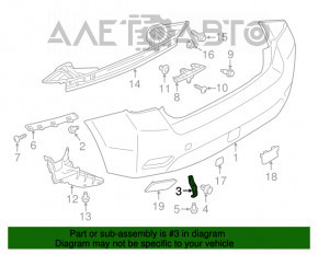 Suportul pentru bara spate stânga Subaru XV Crosstrek 13-17 nou, neoriginal