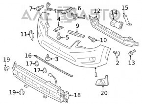 Bara de protecție față goală pentru Subaru XV Crosstrek 13-17, nouă, neoriginală