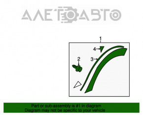 Capacul aripii spate dreapta Subaru XV Crosstrek 13-17 nou, neoriginal