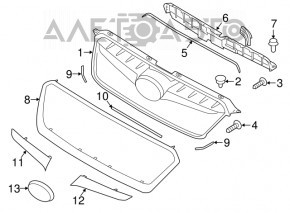 Grila radiatorului pentru Subaru XV Crosstrek 13-17, nou, neoriginal