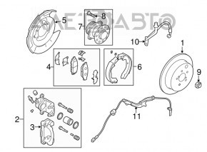 Ступица задняя левая Subaru Forester 14-18 SJ новый OEM оригинал