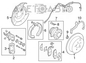 Placă de frână spate dreapta Subaru Impreza 17- GK 275/10mm