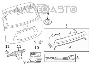 Emblema spate Toyota Prius 50 16 - zgâriată