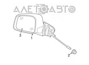 Oglindă laterală dreapta Jeep Grand Cherokee WK2 11-21, 7+4 pini, încălzire, semnalizare, crom