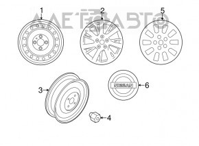 Roată de 16 inch pentru Nissan Sentra 13-19, din fier.