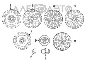 Диск колесный R17 Toyota Camry v70 18-