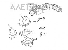 Carcasa filtru de aer Jeep Grand Cherokee WK2 11-21 3.6 capac superior nou original OEM