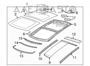 Panorama asamblată pentru Fiat 500L 14- fără perdea