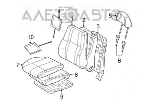 Scaun șofer Jeep Grand Cherokee WK2 14-16 cu airbag, electric, piele neagră