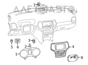 Modul de control al climatizării Jeep Grand Cherokee 14-21