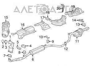 Suportul de evacuare frontal al Fiat 500L 14- 1.4T