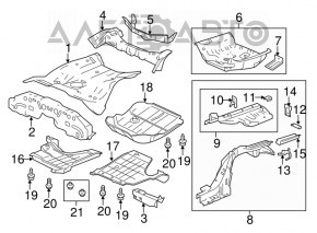 Корыто багажника Honda Accord 13-17