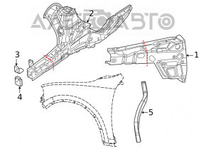 Partea din față stânga Jeep Grand Cherokee WK2 11-21.