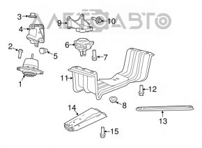 Suport cutie de viteze automată stânga Jeep Grand Cherokee WK2 11-21 3.6