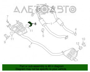 Suport de evacuare cu baie de ulei spate dreapta pentru Jeep Grand Cherokee WK2 11-21 3.6