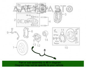 Датчик ABS задний левый Jeep Grand Cherokee WK2 11-21