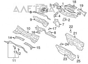 Grila stergatoarelor din plastic dreapta VW Tiguan 09-17 noua originala OEM