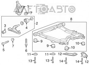 Maneta inferioară din față dreapta Chevrolet Volt 11-15 este ruptă.