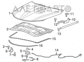 Izolarea capotei Chrysler 200 15-17 se desprinde