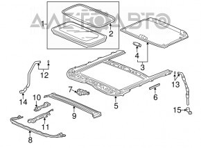 Geamul panoramic al mașinii Honda Accord 13-17