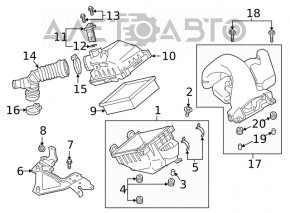 Corpul filtrului de aer Mitsubishi Eclipse Cross 18-