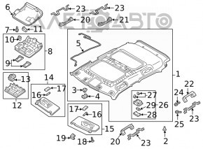 Capota stângă Mitsubishi Eclipse Cross 18- fără iluminare, fără cârlig, gri