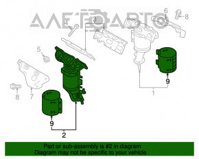 Colector frontal cu catalizator Ford Flex 13-19