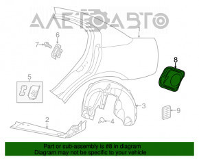 Corpul capacului rezervorului de combustibil asamblat cu blocare Dodge Charger 15-20 resturi