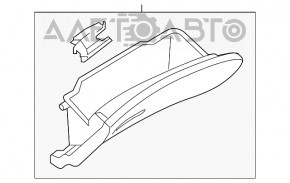 Перчаточный ящик, бардачок Infiniti Q50 14- серый