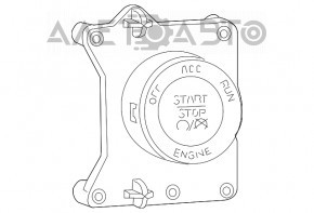 Butonul de pornire Start-Stop al Jeep Cherokee KL 14- are vopseaua cojită