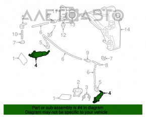 Injectorul de spălare a farului drept Audi A4 B8 13-16 restilizat, nou, neoriginal.