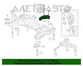 Кронштейн центральной подушки двигателя Jeep Cherokee KL 14-18 2.4, 3.2