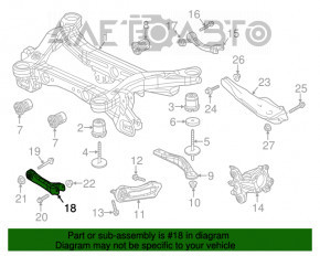 Maneta transversală spate stânga Jeep Cherokee KL 14-23 Off Road este ruptă