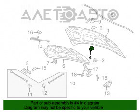 Bara de capota dreapta Chevrolet Bolt 17- pe capota noua OEM originala.