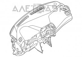 Торпедо передняя панель без AIRBAG Nissan Maxima A36 16- черн S, SV, SL, Platinum, слом креп, тычка