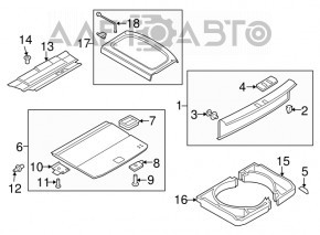 Capac portbagaj VW Tiguan 09-17 negru