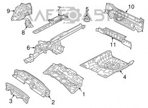 Panoul din spate al Chrysler 200 15-17, set de 4 piese