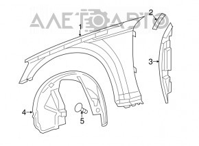 Bara de protecție față stânga Dodge Charger 15-20, restilizat, 3.6 5.7, complet nou, neoriginal.