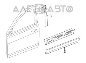 Capac usa inferioara fata stanga Jeep Compass 11-16 nou, neoriginal