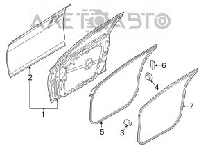 Ușă asamblată față dreapta Hyundai Sonata 15-19