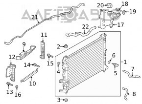 Deflectorul radiatorului dreapta pentru Infiniti QX50 19-