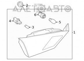 Lampa interioară pentru capacul portbagajului stânga Nissan Altima 19-