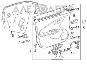 Обшивка двери карточка передняя правая Chevrolet Volt 11-15 individual